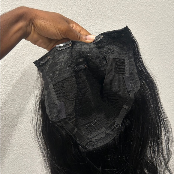 Luxurious Jet Black Half wig - Picture 5 of 7